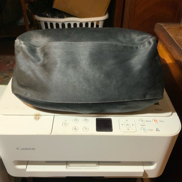 Fendi microfiber black bag with silver tone hardware. Adjustable leather strap. - Picture 6 of 13